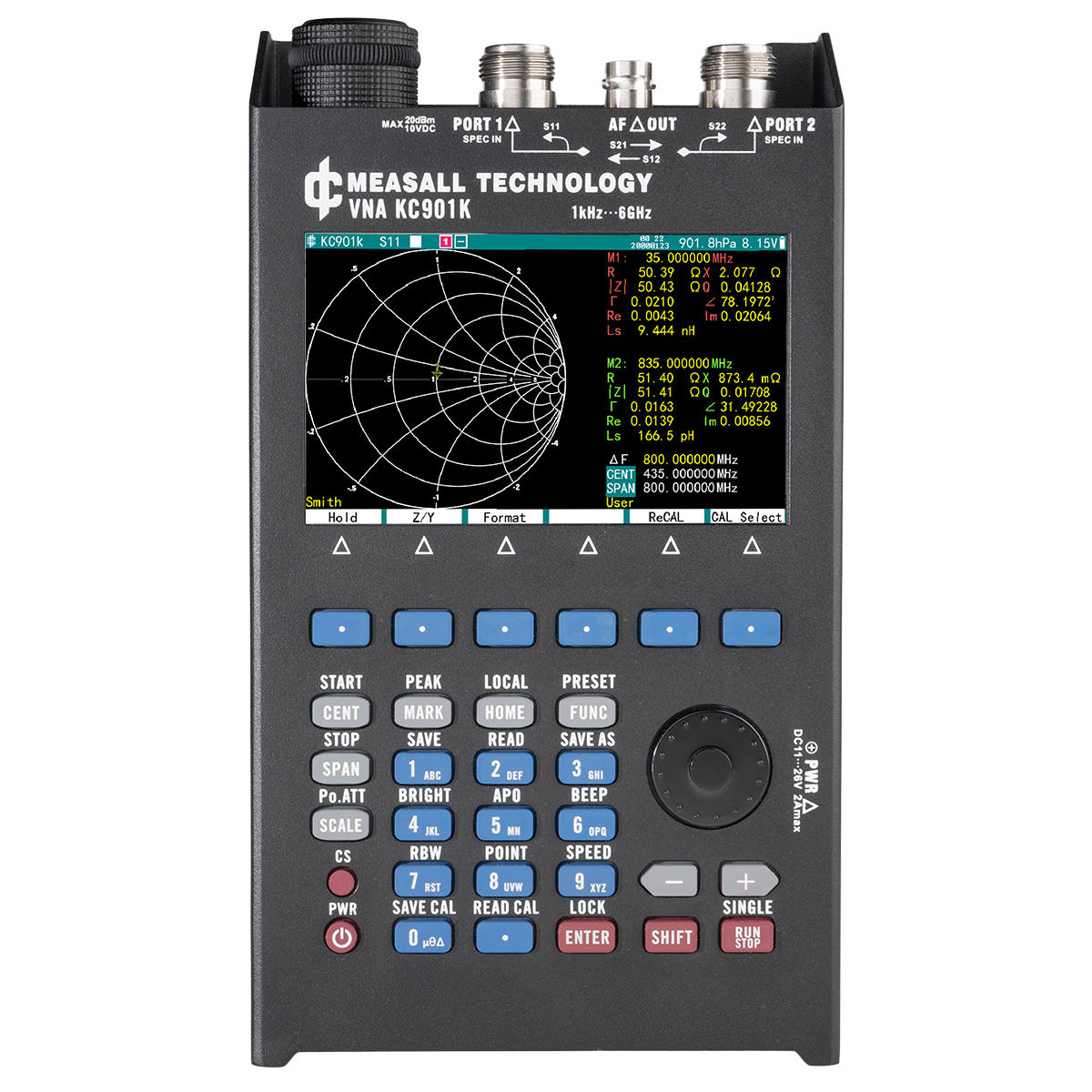 MEASALL Dual Ports Handheld Network Analyzer KC901K 1kHz-6GHz