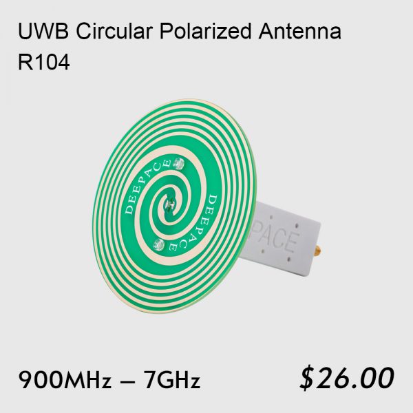 Deepace UWB Circular Polarized Antenna 900MHz - 7GHz R104 | DEEPACE