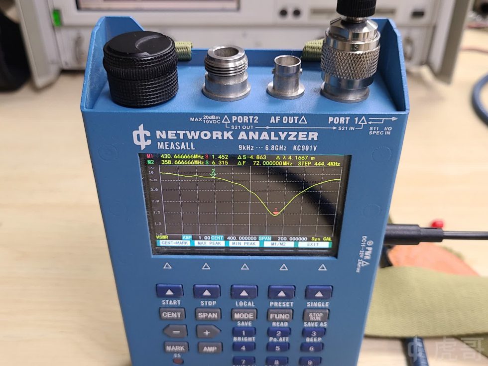Learning from whip antenna VSWR/resonance point testing DEEPACE vector network analyzer