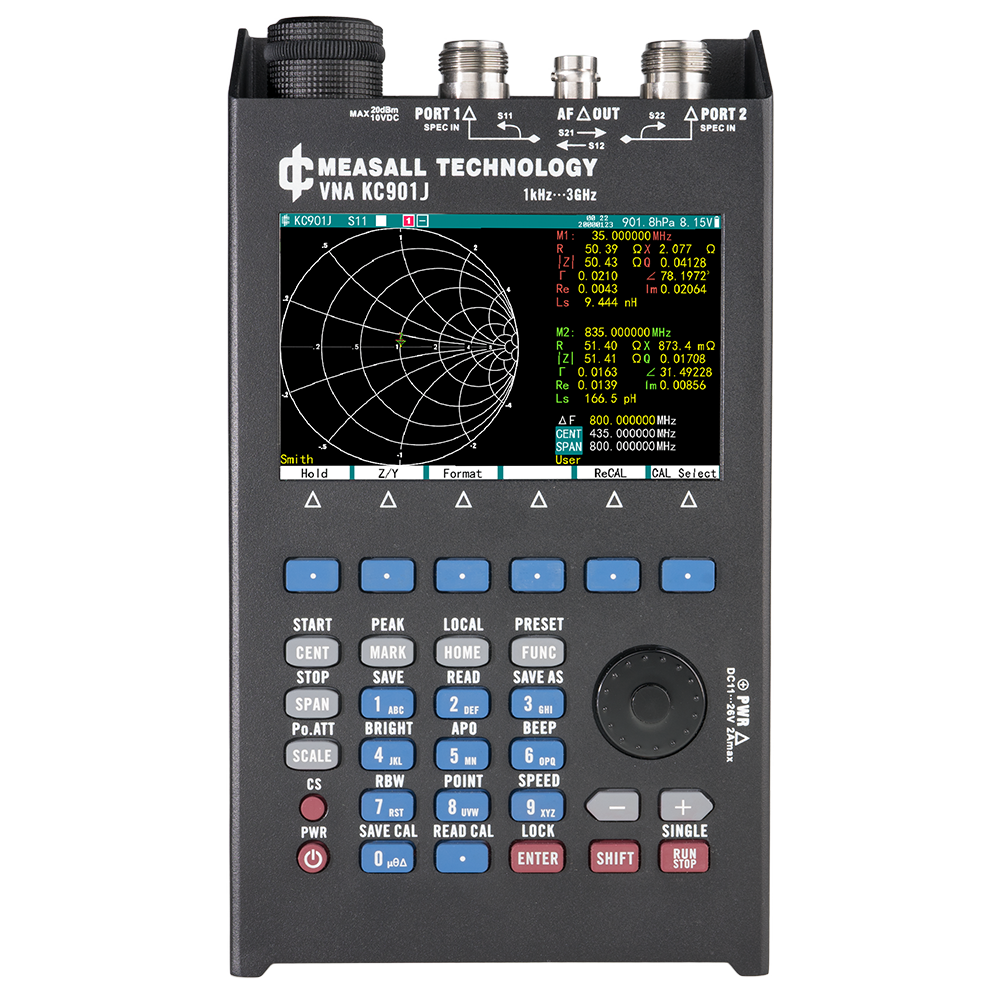 MEASALL Dual Ports Handheld Network Analyzer KC901J 1kHz-3GHz