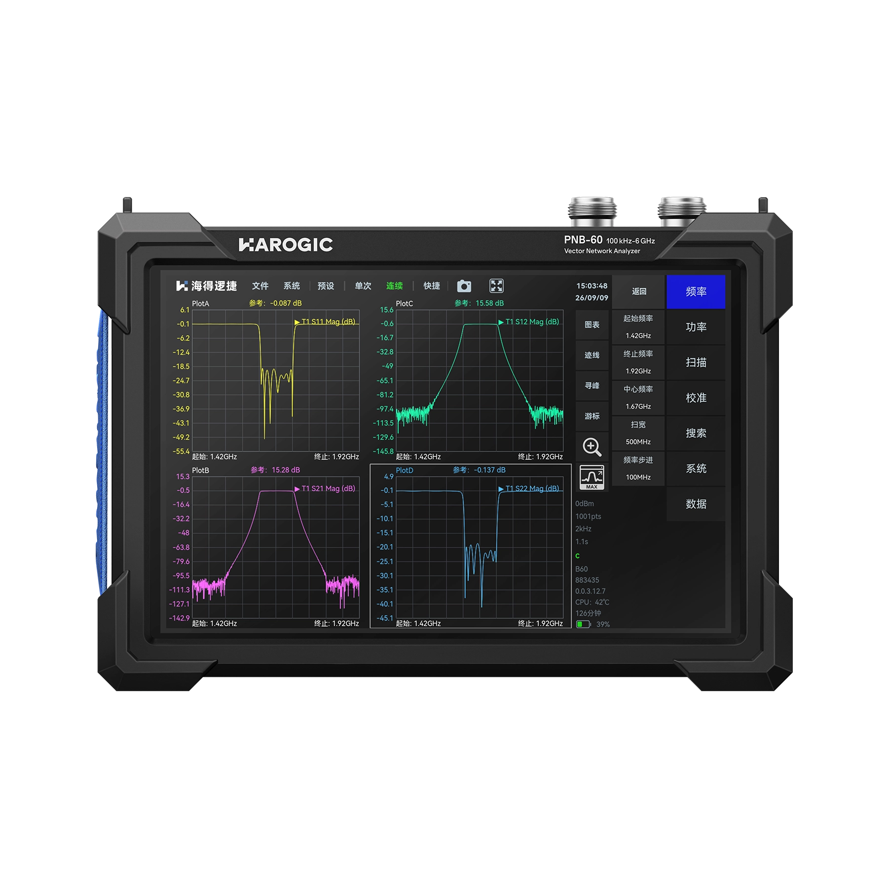 Handheld Vector Network Analyzer PNB-60 100 kHz to 6 GHz